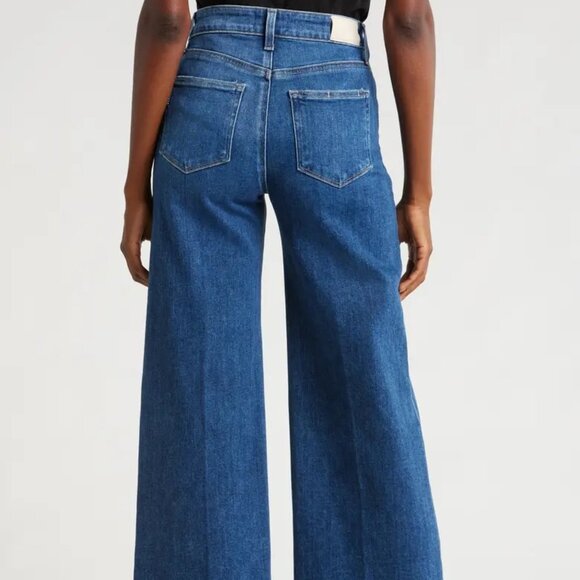 Anessa Raw Hem Wide Leg Crop Jeans - Picture 2 of 5
